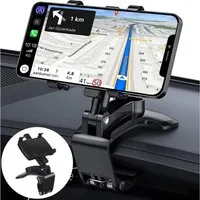 SinLaw Handy-Halterung Handyhalterung für das Armaturenbrett, 360-Grad-Drehung, schwarz, (Handyhalterung für 4 bis 7-Zoll-Smartphones)