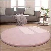 Paco Home Teppich Tatami 475, rund, Höhe: 24 mm, Kurzflor, Uni Farben, mit Memory Foam, waschbar