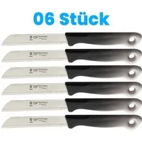 SMI Gemüsemesser 6-tlg Solingen Gemüsemesser Set Schälmesser Obstmesser Küchenmesser, Klinge mit Wellenschliff