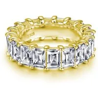 Lisandra Scott Silberring 18K Funkelnder Baguette Eternity Ring 925 Sterling Silber mit Steinen, Luxus, der bleibt – ein Ring wie ein Versprechen für die Ewigkeit