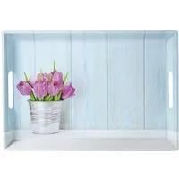 Kesper Tablett Kesper Serviertablett Tulpen 50 x 35 x 4,5 cm