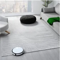 Vimoda Teppich Boho Design Unifarbe Hoch-Tief-Effekt, Rechteckig, Höhe: 6 mm, Teppich 3D Hoch-Tief-Effekt Modern für Esszimmer, Flur & Schlafzimmer