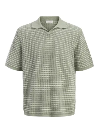 JACK&JONES - JORNANTUCKET SPLIT NECK POLO JNR Seagrass - Gr. - 164
