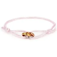 Kim Johanson Armband Tricolor (1-tlg., Inkl Geschenkbox), Edelstahl-Ring an Kordel, verstellbar