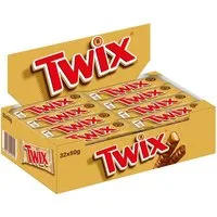 Twix Schokolade, Twix Riegel Keks mit Karamell umhüllt von Schokolade 50g 32er Pack