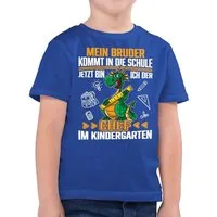 Shirtracer T-Shirt Mein Bruder kommt in die Schule! Jetzt bin ich der Chef im Kindergarte (1-tlg) Hallo Kindergarten