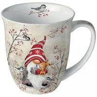 Ambiente Luxury Paper Products Becher Sommer, Blumen, Tiere, Pflanzen, Bäume, Herbst, Mug, Kollektion, 1-tlg., Porzellan Tasse, Becher 0,4 L Zwergenumarmung, Themen Tiere, Schnee - Eis Jahreszeit Winter, Winter, Geburtstag, Hochzeit, Valentinstag, Mu