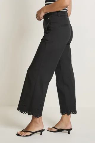 para mi - Culotte mit Lochmuster schwarz - Gr. - 36