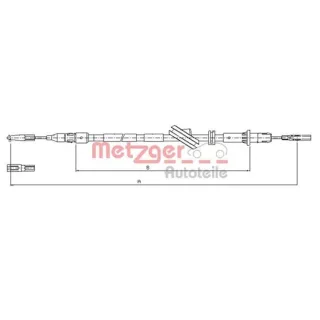 Metzger Handbremsseil hinten Mercedes CLS C219 E-Klasse W211