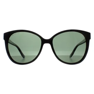 Montana Cat Eye Damen Glänzend Schwarz G15 Grün Polarisiert MP74