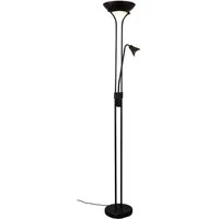 Reality Leuchten LED Deckenfluter, Dimmfunktion, LED wechselbar, über Schalter in 3 Stufen dimmbar, Warmweiß, große Stehlampe mit Leselampe für Lese-ecke Höhe 181cm