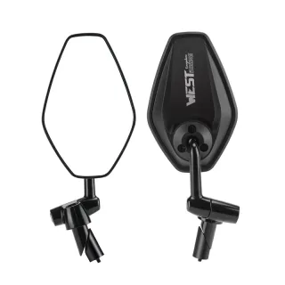 WEST BIKING 1pcs Bicycle Left Rear View Mirror Anti-glare HD Rear View Mirror Cycling Adjustable Bike Mirror for E-bike