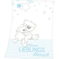Babydecke Kleiner Lieblingsmensch, Baby Best, mit tollem Motiv und Schriftzug, Kuscheldecke