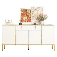 FUFU&GAGA Sideboard Komodenschrank mit 4 Türen und 1 Schublade