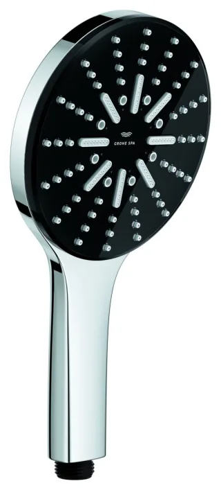 Grohe Handbrause Rainshower Aqua 101676 3 Strahlarten 8.4 l/min schwarz/chrom, 101676KI00 101676KI00