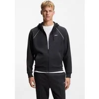 BOSS GREEN Sweatjacke mit Kapuze, Regular Fit, Eingrifftaschen