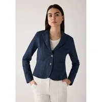 MORE&MORE Jerseyblazer kurzer Blazer, Denimoptik