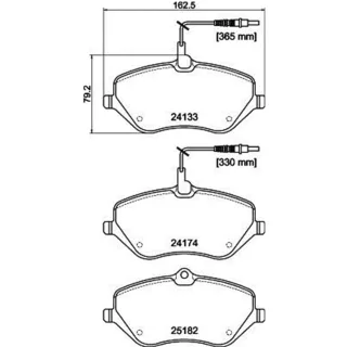 Hella Bremsbel?ge vorne Citroen C5 C6 Peugeot 407