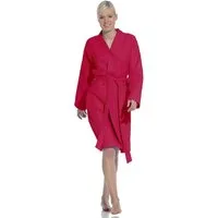 Vossen Unisex-Bademantel Rom, ideal für Sauna & Spa, Hotelbademantel, Morgenmantel, Kurzform, Waffelpiqué, Kimono-Kragen, Gürtel, für Damen & Herren, Waffelpiqué-Struktur, in leichter Qualität