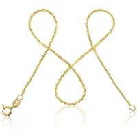 modabilé Gliederkette Ankerkette DELICATE Vergoldet, Halskette Damen 35cm, 1,55mm, Kette ohne Anhänger Sterling Silber 925