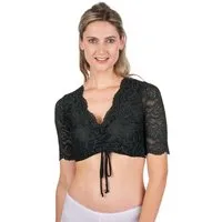 Spieth & Wensky Dirndlbluse Dirndlbluse - ANSBACH - altrosa, dunkelgrün