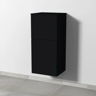 Sanipa 3way Mittelschrank mit 1 Tür und 1 Auszug, Schwarz-Matt, SF12808 SF12808