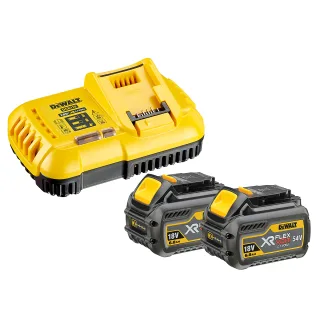 DEWALT XR FLEXVOLT Akku-Starter-Set 54V / 108Wh + 2 Akku + 1 Doppelladegerät DCB118-QW - DCB118T2-QW