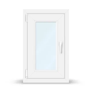 Einflügeliges Fenster aus Kunststoff, Weiß, aluplast IDEAL® 4000, 1-teilig Drehkipp links, 2-fach Verglasung, individuell konfigurieren