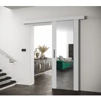MOEBLO Schiebetür AGRA II (mit Spiegel, Soft-Close, 90x204cm, Links-Rechts), (BxHxT):90x204x7cm