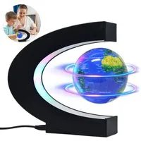 MOPUEA Globus Magnetische Schwebender Globus mit LED-Lichtern, (1-tlg), Schwebender Dekorationsglobus für Büro & Wohnzimmer