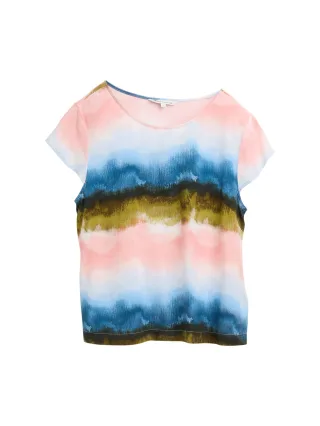 Denim Tom Tailor - Blusentop mit Muster watercolor print - Gr. - S