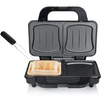 Tristar Sandwichmaker, 900 W, Toaster XXL Snack Panini-Maker & Gabel extra tief für dicke Toasties