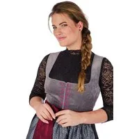 Spieth & Wensky Dirndl Cord Dirndl 2tlg. - ASTRID - grau/schwarz/rot