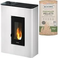 Freepoint Pelletofen »Atrium 5« Weiß, 5,2 kW, Zeitbrand