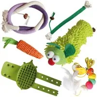 KaraLuna Tier-Beschäftigungsspielzeug Katzenspielzeug Set 6 Teile Katzenminze Catnip Spielzeug Katze
