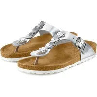 LASCANA Sandale, Pantolette, offener Schuh, Sommerschuh, Zehentrenner mit komfortablem Korkfußbett