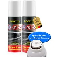 ABACUS Klimaanlagen Desinfektion Auto Klimadesinfektion Oberflächen-Desinfektionsmittel (Schnell und Effektiv, [- Selbstwirkend Produkt arbeitet selbstständig)