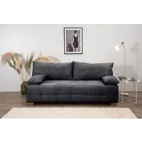 OTTO home Schlafsofa Bella, B: 196 cm, Liegefl. 145x196 cm, Bettfunktion, Bettkasten & 2 Armlehnenkissen, Federkern