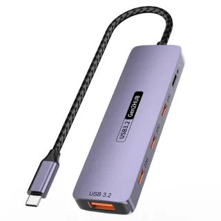 5-in-1 Type-C Docking Station with 10Gbps USB-C*3 / USB-A 3.2 / PD100W Type-C Multiports Hubs Apdater for PC Laptop Comp