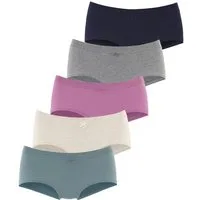 Vivance Panty (5er-Pack) mit breitem Bündchen ohne zusätzliches Gummi