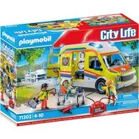 Playmobil® Rettungswagen mit Licht und Sound (71202), My City Life Konstruktions-Spielset, mit Licht und Soundmodul