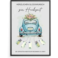 Tigerlino Poster Geldgeschenk Hochzeit Brautpaar Hochzeitsgeschenk Geld