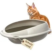 GarPet Katzentoilette Katzenklo mit Rand Katzenklo Offen Katzentoilette hoch Schalentoilette