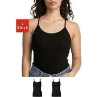 SNOCKS Tanktop Spaghetti Top Damen (2-tlg) aus Bio-Baumwolle, bequem, perfektes Basic für jedes Outfit