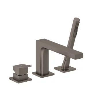 KLUDI-DECUS Wannenfüll- und Brause-Einhandmischer 3-Loch Montage Brushed Gunmetal PVD 54448N275