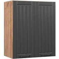 Vicco Hängeschrank Fame-Line, Dunkelgrau/Goldkraft Eiche, 60 cm (1-St)