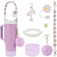LuxusKollektion Becher Stanley Cup Zubehör Set Strohhalm Abdeckung Silikon Stiefel 800-1100ml