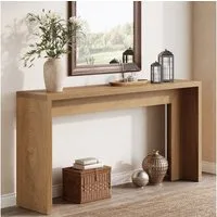 Tribesigns Konsolentisch 140cm rustikaler brauner Sofatisch aus Holz für Eingangsbereich, Foyer