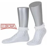 Lusana Trachtensocken Ajoursöckchen mit Spitze