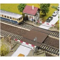Faller Modelleisenbahn-Verkehrszeichen Faller 120174 H0 Bahnübergang mit Wärterhaus Bausatz